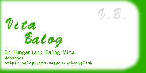 vita balog business card